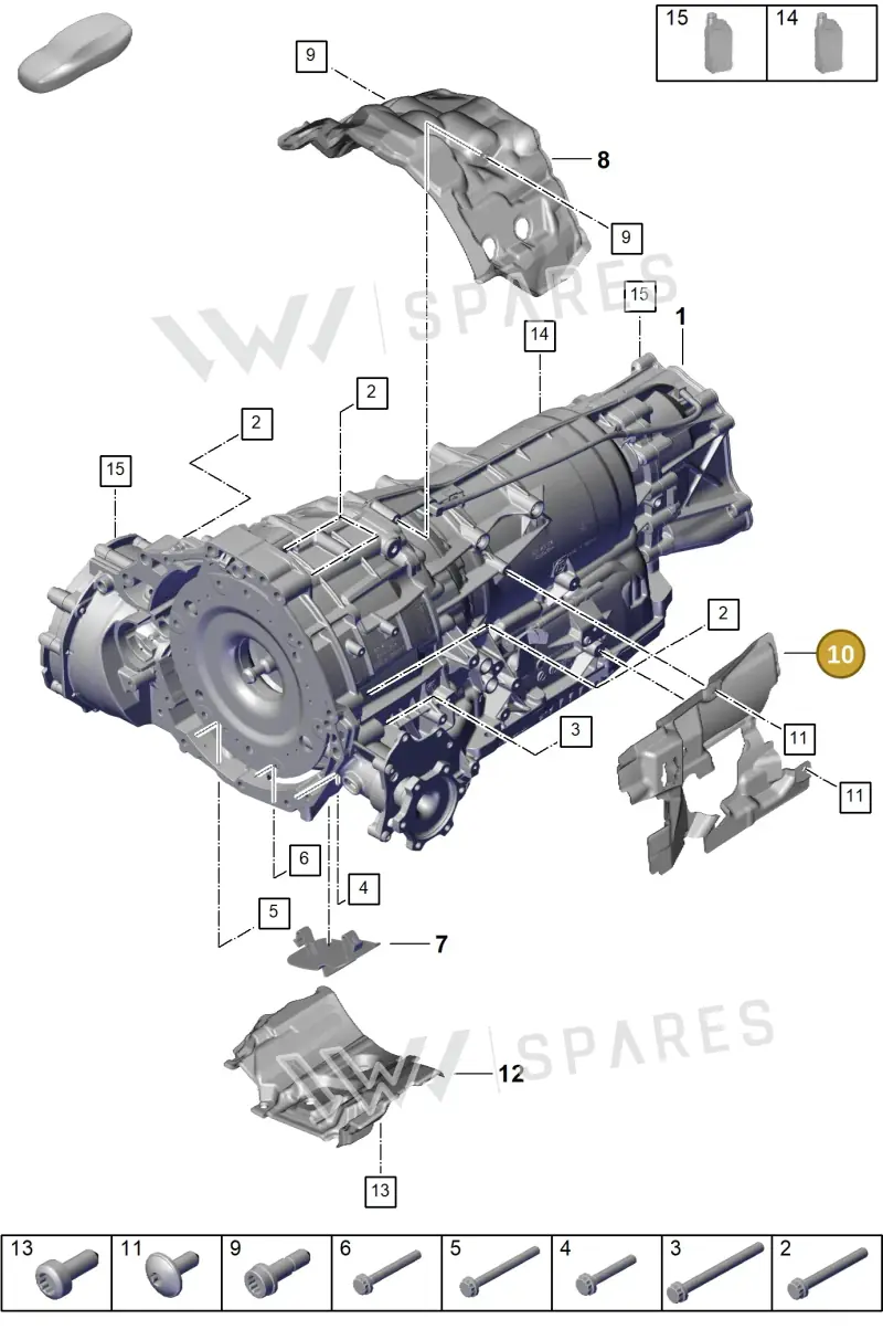 9Y0399121A — Porsche Cayenne Coupe (2023-2023) diagram p60302000, position 10
