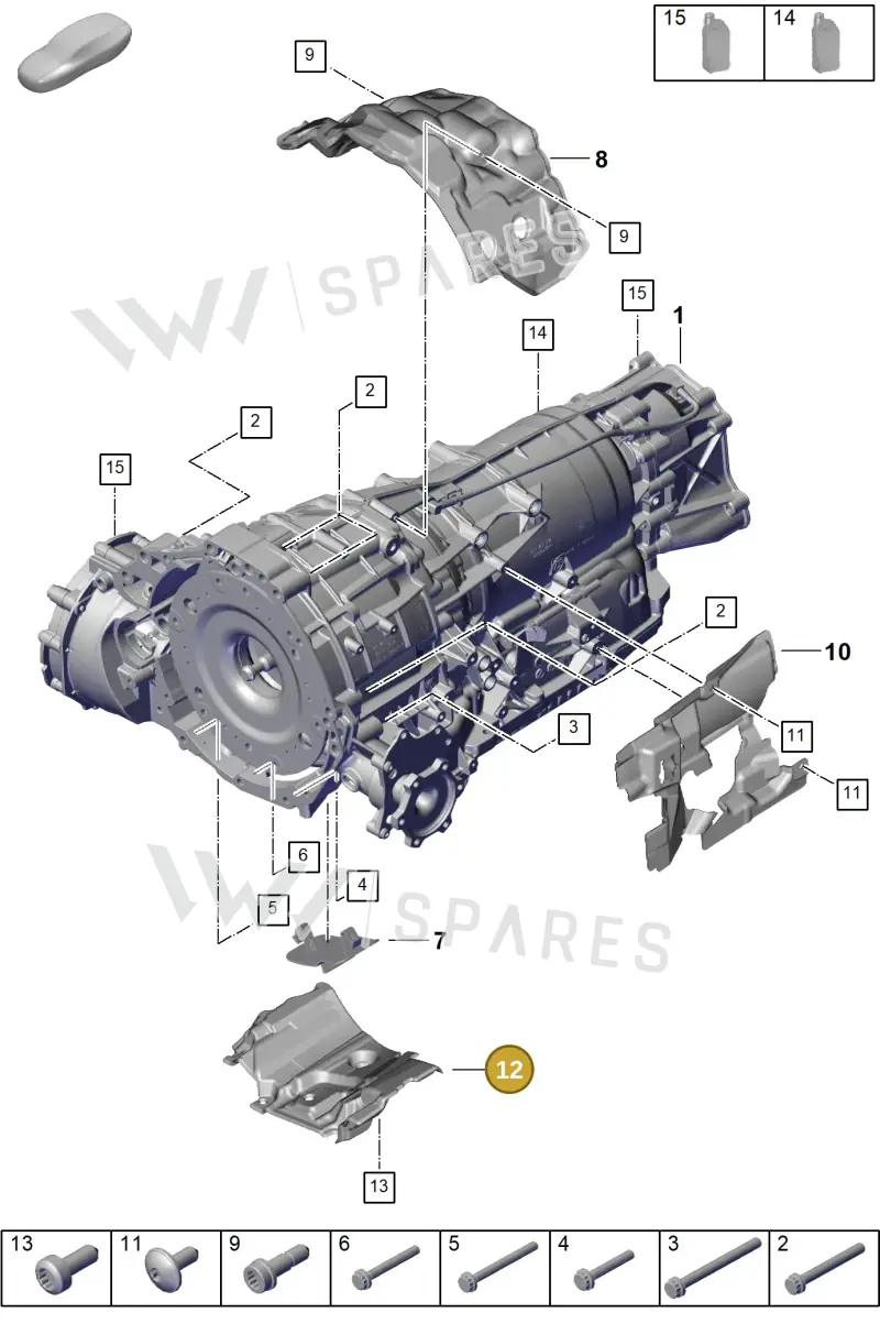 9Y0399121B — Porsche Cayenne Coupe (2023-2023) diagram p60302000, position 12