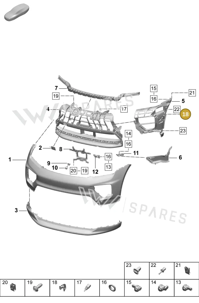 9Y0423337 — Porsche Macan (2024-2024) diagram p61802000, position 18