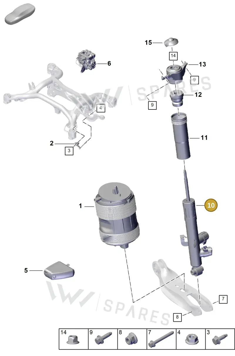 9Y0513028F — Porsche Cayenne Coupe (2023-2023) diagram p60502000, position 10