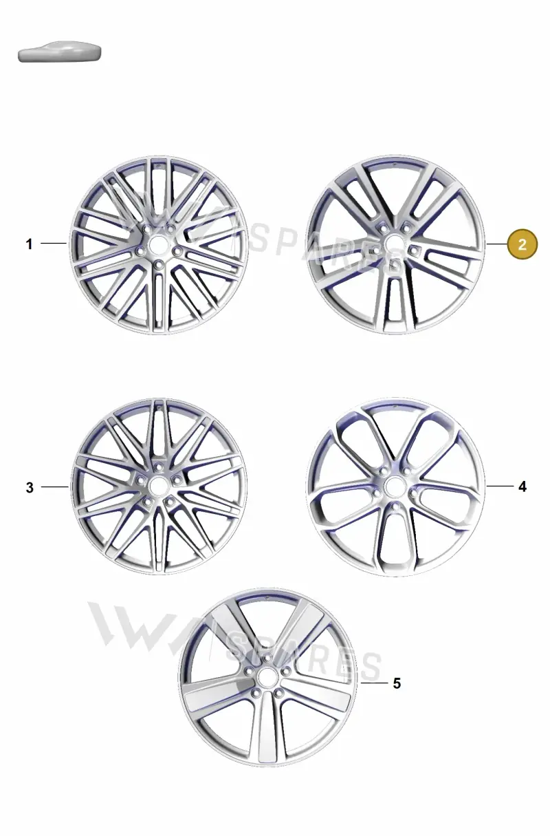 9Y0601025CLQO1 — Porsche Cayenne Coupe (2023-2023) diagram p60601200, position 2