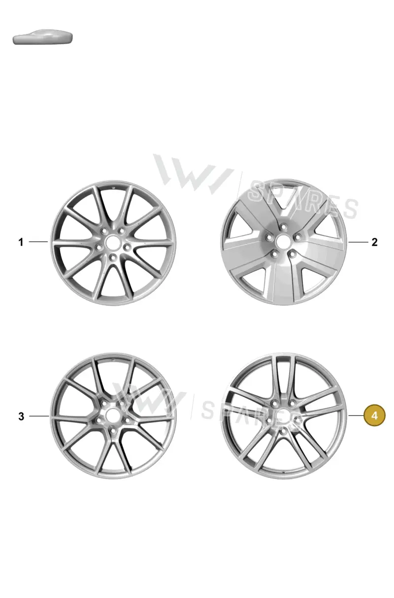 9Y0601025DH88Z — Porsche Cayenne Coupe (2023-2023) diagram p60601000, position 4