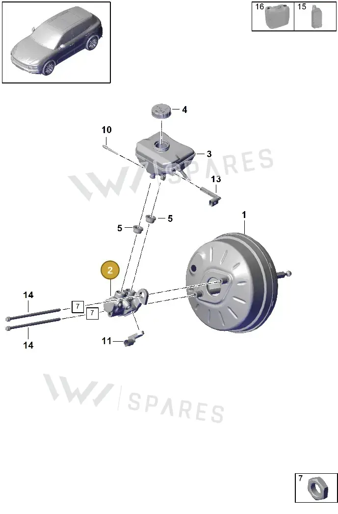 9Y0611021A — Porsche Cayenne (2017-2023) diagram p51604000, position 2