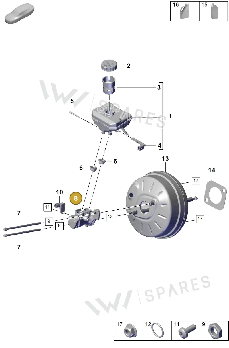 9Y0611021A — Porsche Cayenne Coupe (2023-2023) diagram p60604000, position 8