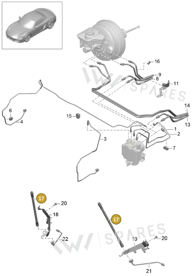 9Y0611775 — Porsche Boxster (2012-2016) diagram p39604005, position 17