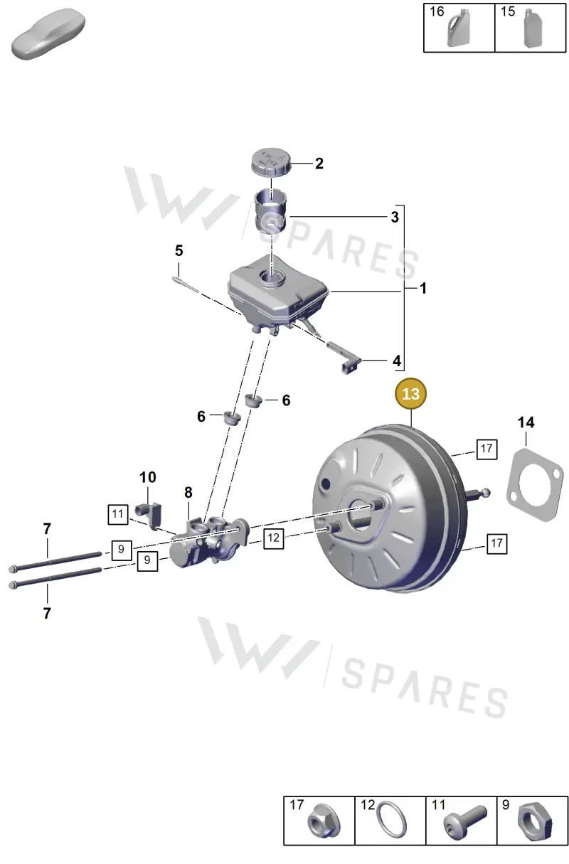 9Y0612107F — Porsche Cayenne Coupe (2023-2023) diagram p60604000, position 13