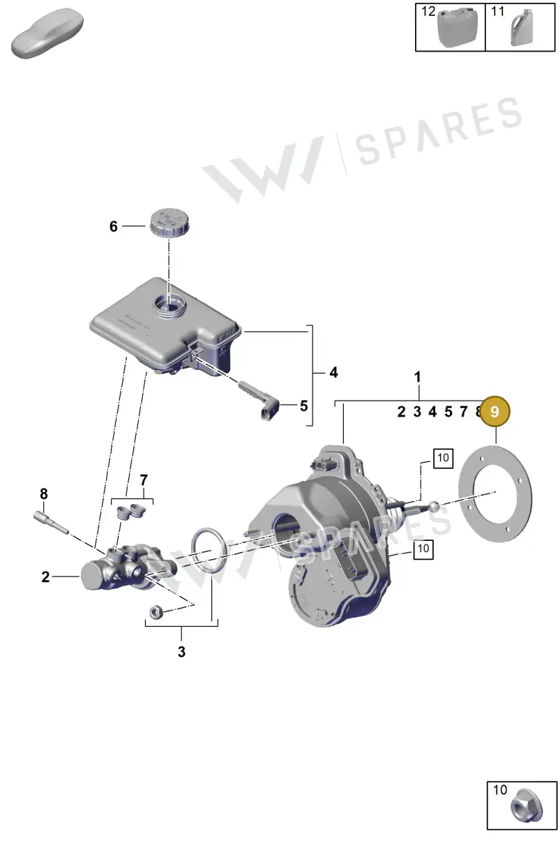 9Y0612161 — Porsche Cayenne Coupe (2023-2023) diagram p60604010, position 9