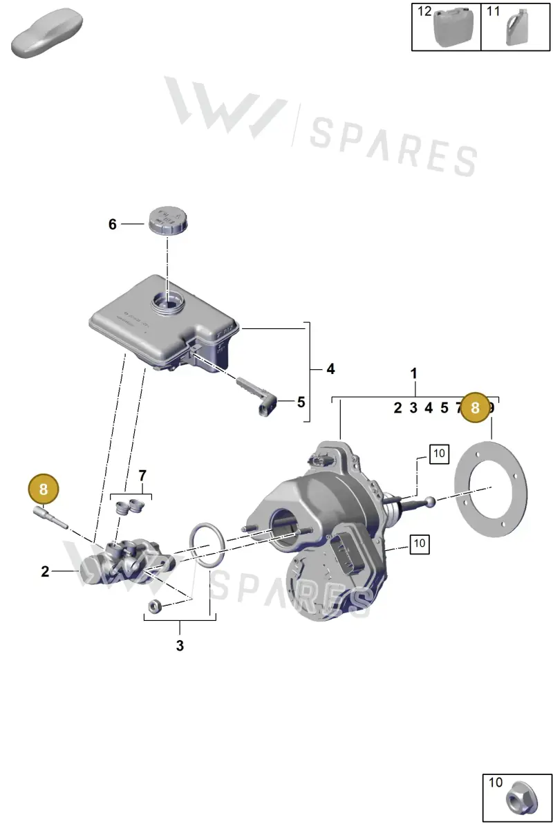 9Y0614783 — Porsche Cayenne Coupe (2023-2023) diagram p60604010, position 8