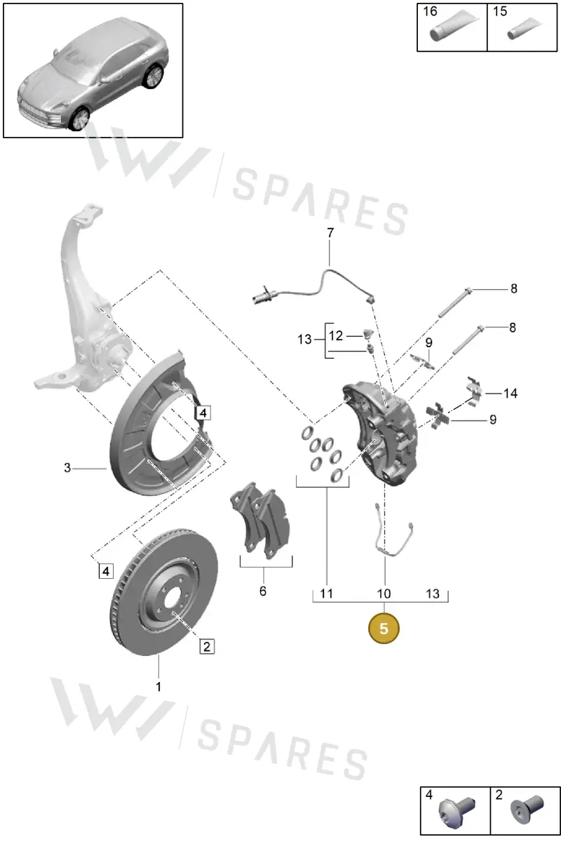 9Y0615123S — Porsche Macan (2018-2022) diagram p52602005, position 5