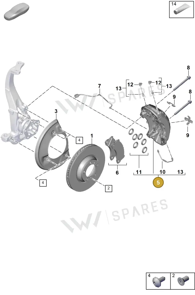 9Y0615124BM — Porsche Cayenne Coupe (2023-2023) diagram p60602300, position 5