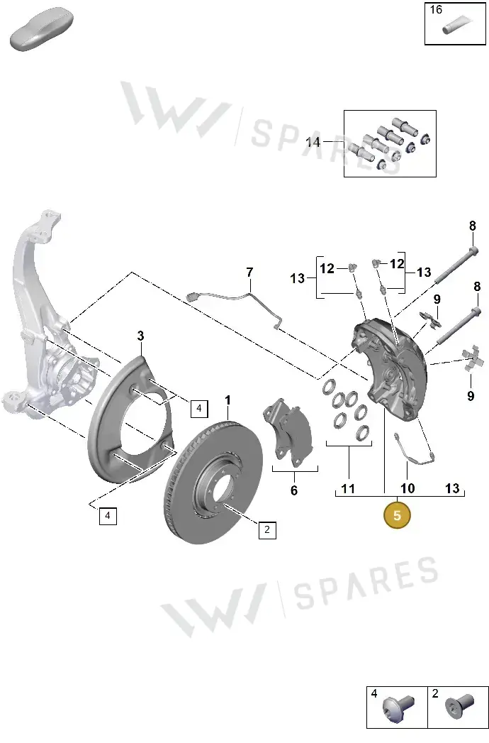 9Y0615124BR — Porsche Cayenne Coupe (2023-2023) diagram p60602400, position 5