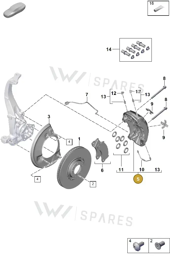 9Y0615124BS — Porsche Cayenne Coupe (2023-2023) diagram p60602400, position 5