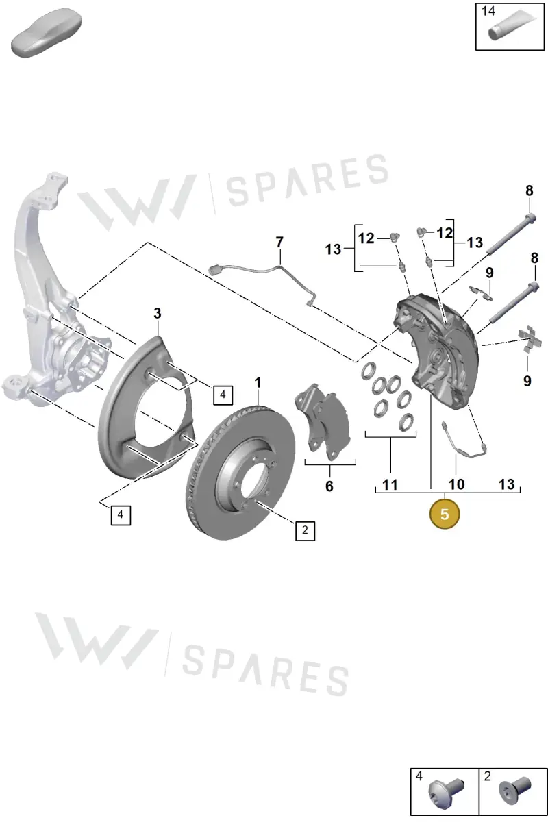 9Y0615124BT — Porsche Cayenne Coupe (2023-2023) diagram p60602300, position 5