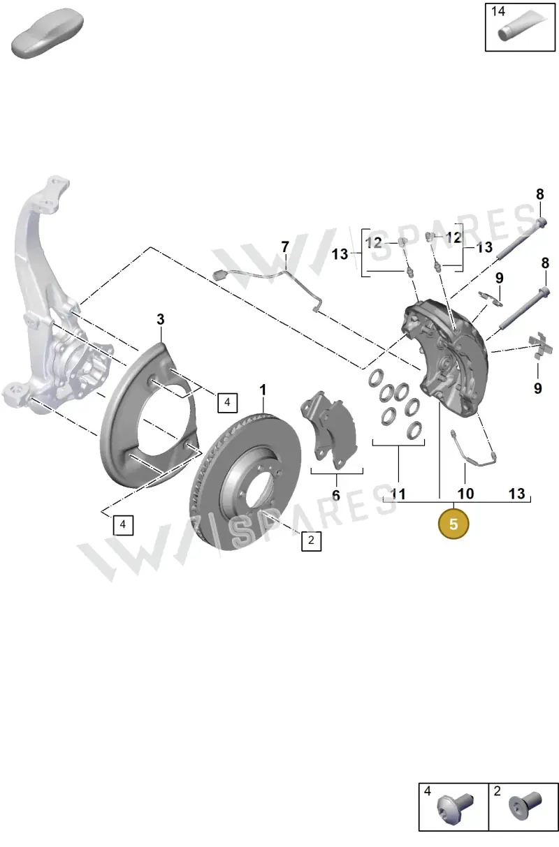 9Y0615124DE — Porsche Cayenne Coupe (2023-2023) diagram p60602000, position 5