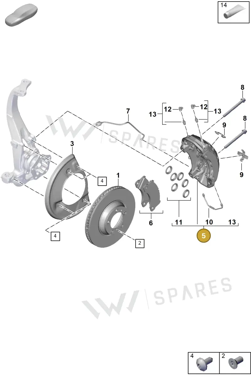 9Y0615124DF — Porsche Cayenne Coupe (2023-2023) diagram p60602000, position 5
