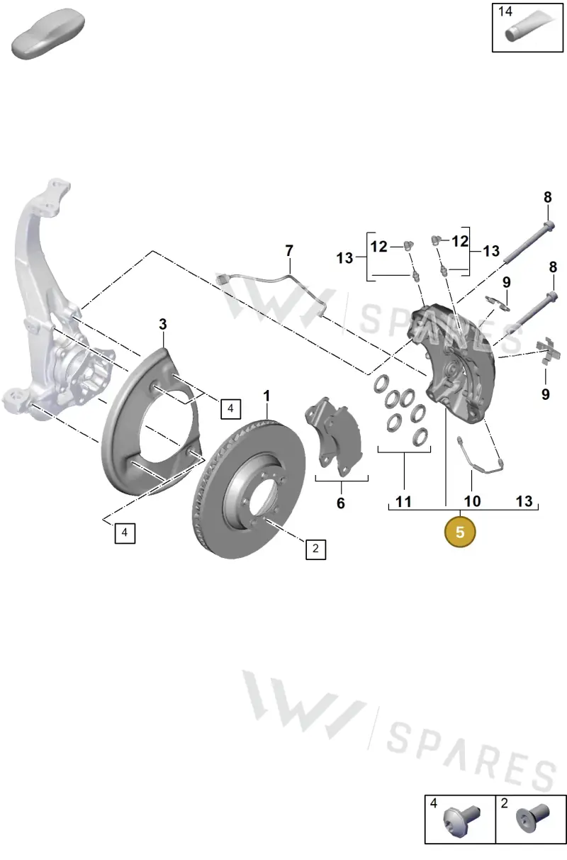 9Y0615124DK — Porsche Cayenne Coupe (2023-2023) diagram p60602000, position 5