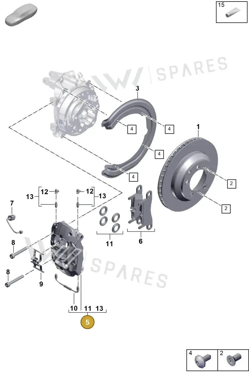 9Y0615423CJ — Porsche Cayenne Coupe (2023-2023) diagram p60603000, position 5