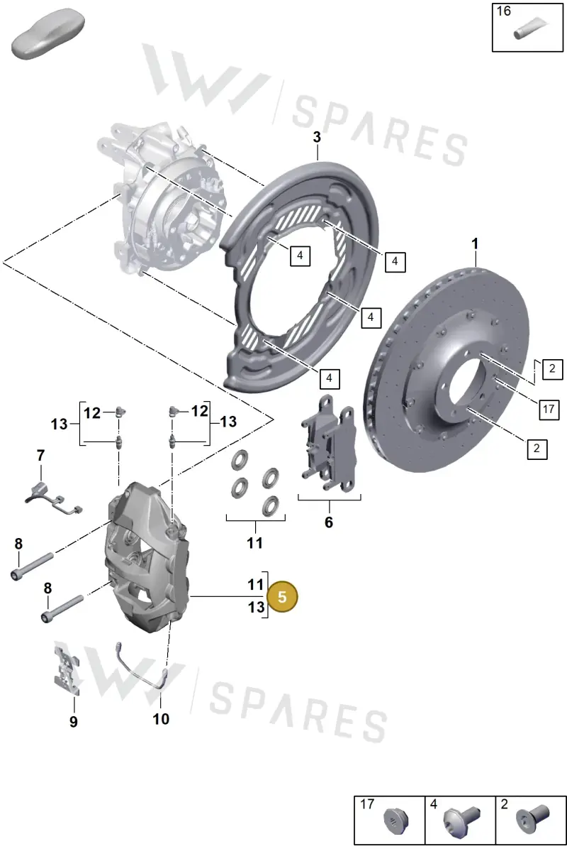 9Y0615423CP — Porsche Cayenne Coupe (2023-2023) diagram p60603300, position 5