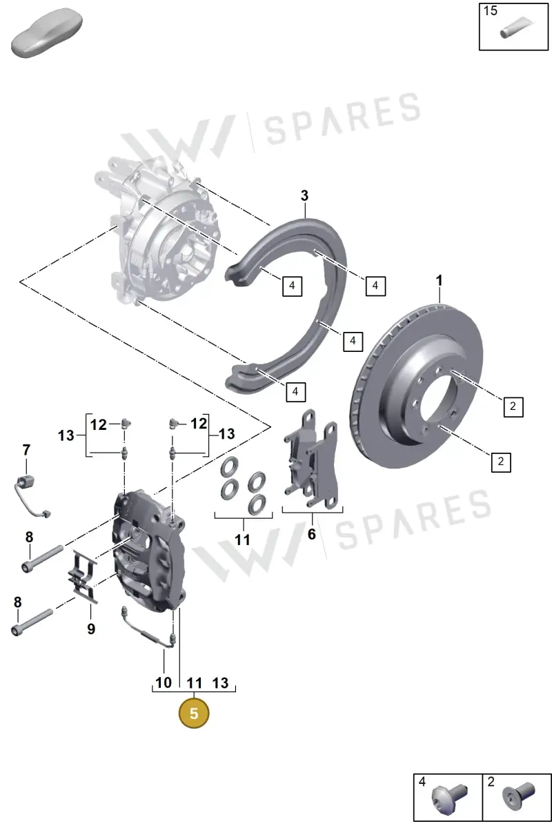 9Y0615423DB — Porsche Cayenne Coupe (2023-2023) diagram p60603000, position 5