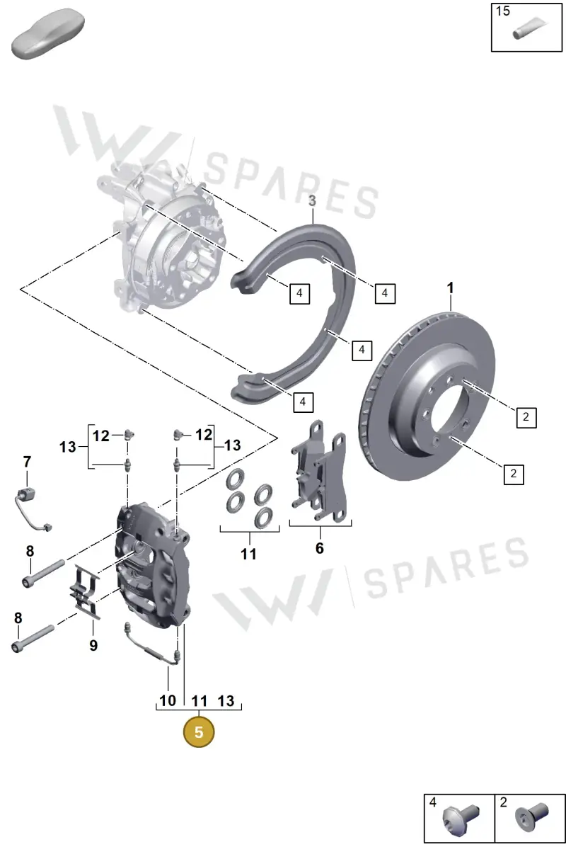 9Y0615423D — Porsche Cayenne Coupe (2023-2023) diagram p60603000, position 5