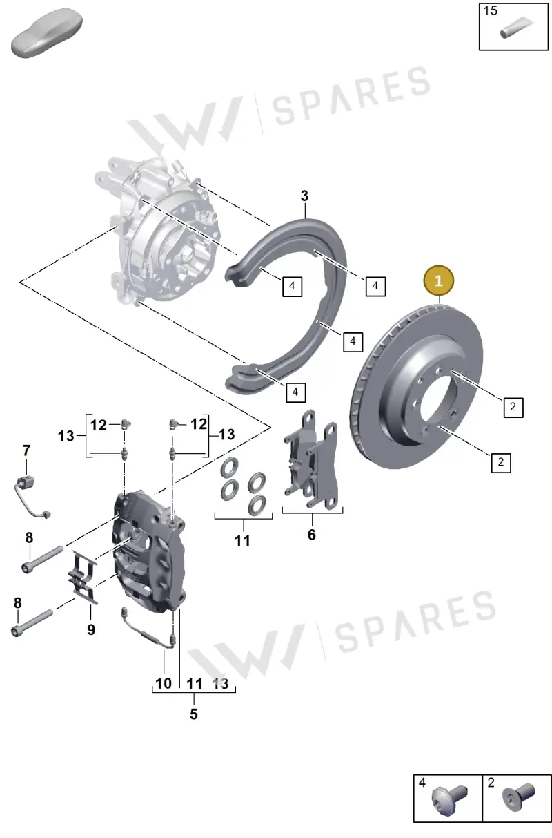 9Y0615601A — Porsche Cayenne Coupe (2023-2023) diagram p60603000, position 1