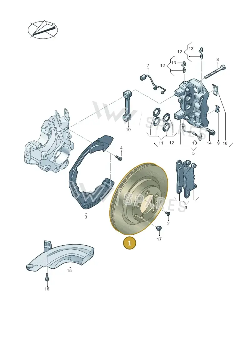 9Y0615601B — Audi RS e-tron GT (2020-2025) diagram 4j1615060, position 1