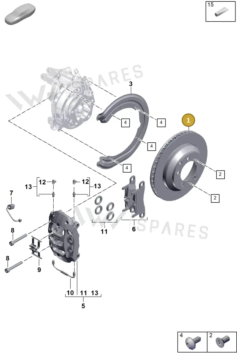 9Y0615601B — Porsche Cayenne Coupe (2023-2023) diagram p60603000, position 1