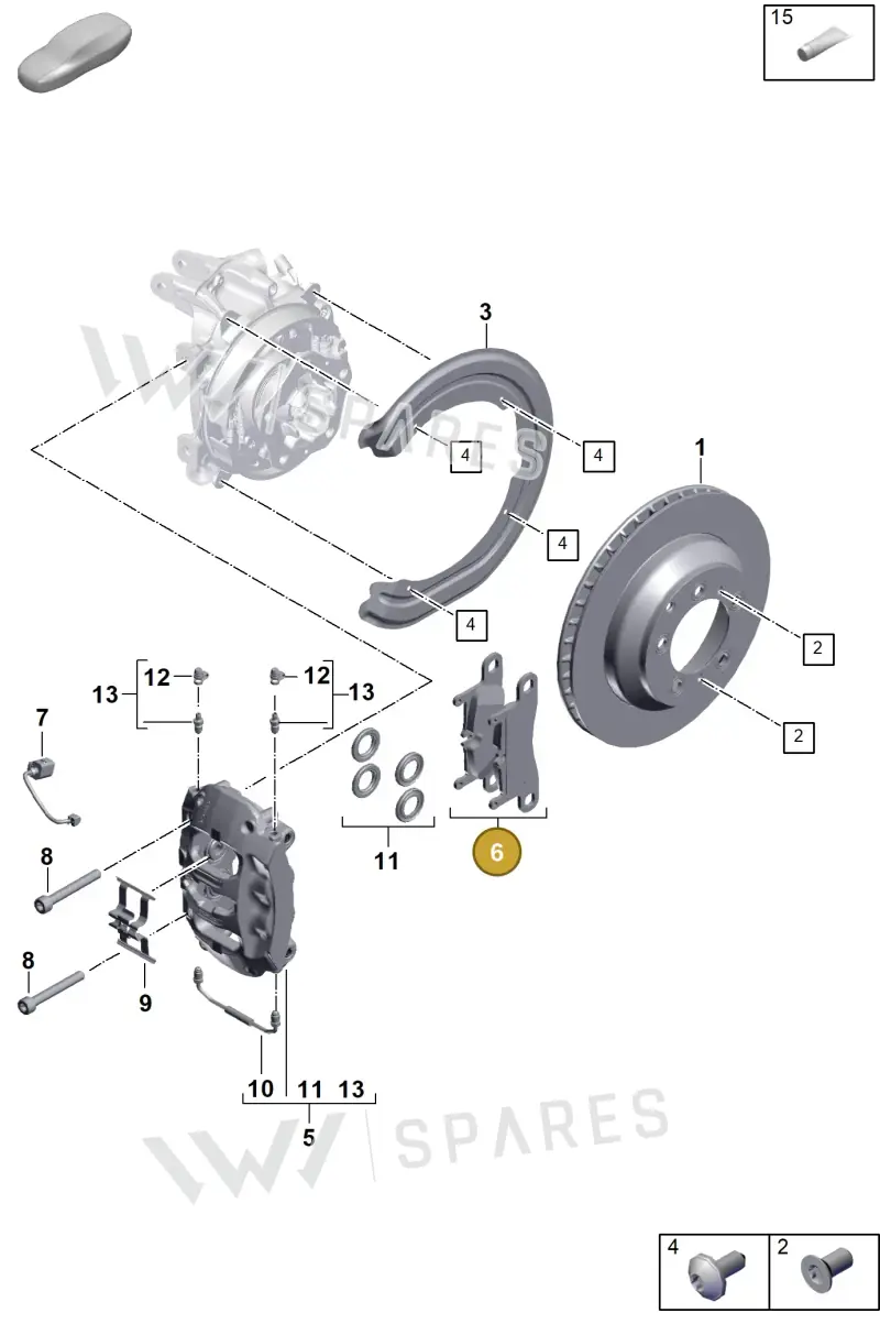 9Y0698451AG — Porsche Cayenne Coupe (2023-2023) diagram p60603000, position 6