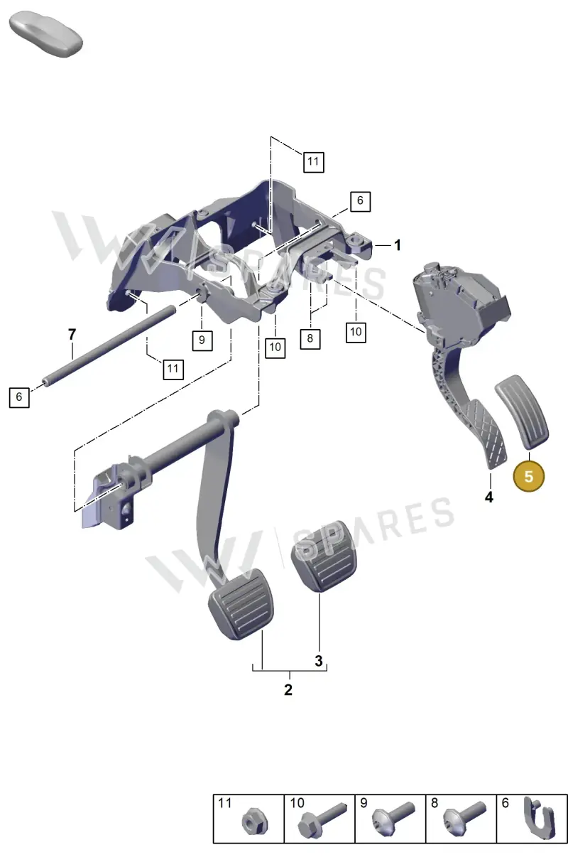 9Y0723647A — Porsche Cayenne (2017-2023) diagram p51000010, position 5
