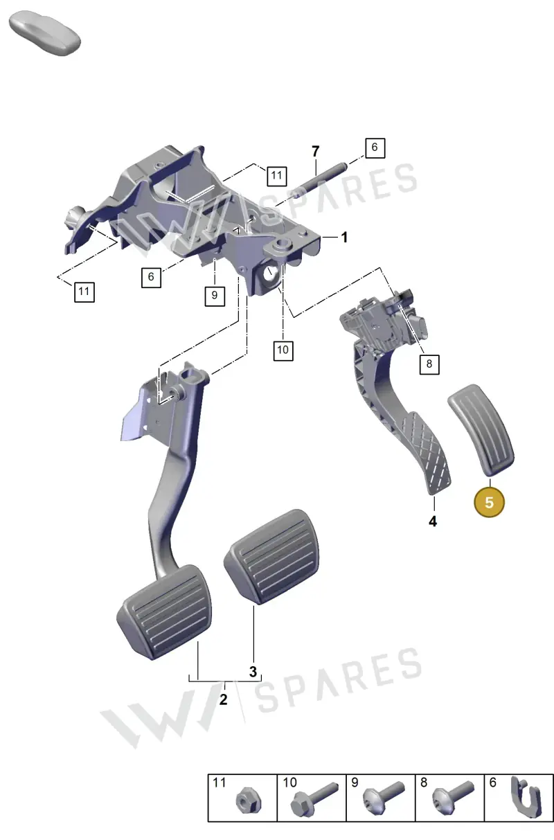 9Y0723647A — Porsche Cayenne Coupe (2023-2023) diagram p60702000, position 5