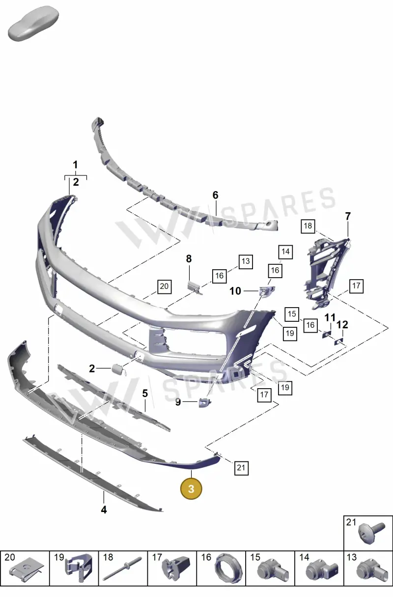 9Y0807061EOK1 — Porsche Cayenne Coupe (2023-2023) diagram p60802000, position 3