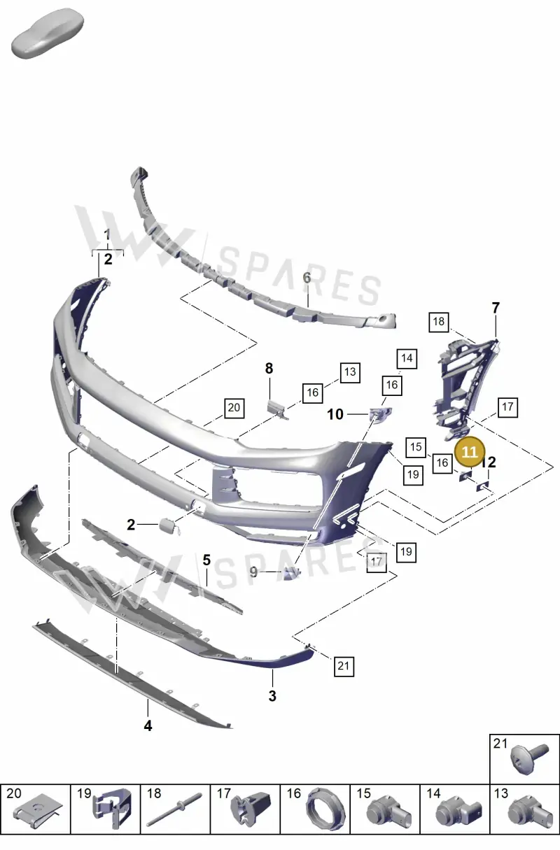 9Y0807116CG2X — Porsche Cayenne Coupe (2023-2023) diagram p60802000, position 11