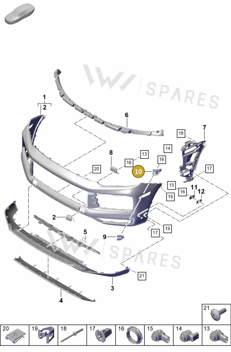 9Y0807130C — Porsche Cayenne Coupe (2023-2023) diagram p60802000, position 10