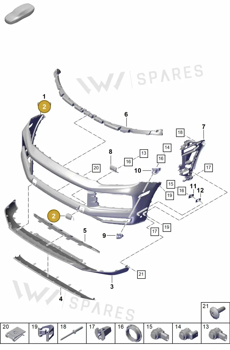 9Y0807156CG2X — Porsche Cayenne Coupe (2023-2023) diagram p60802000, position 2