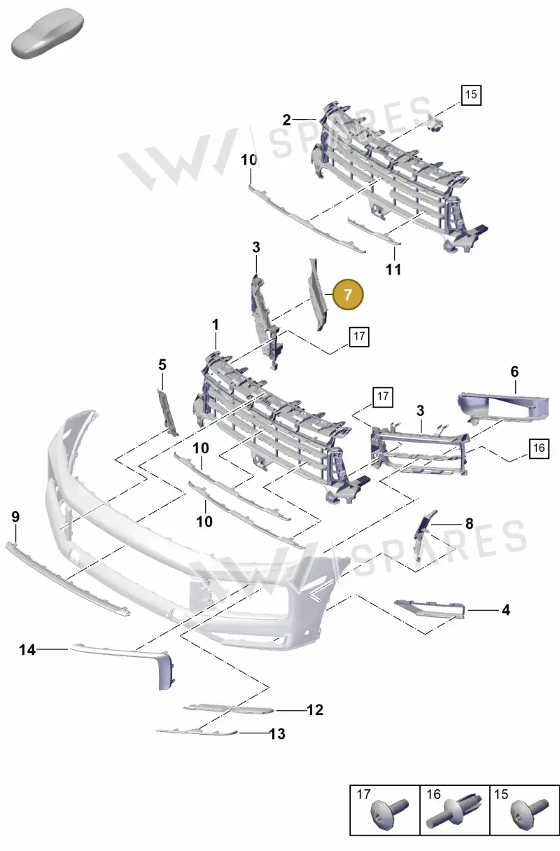 9Y0807162M — Porsche Cayenne Coupe (2023-2023) diagram p60802000, position 7