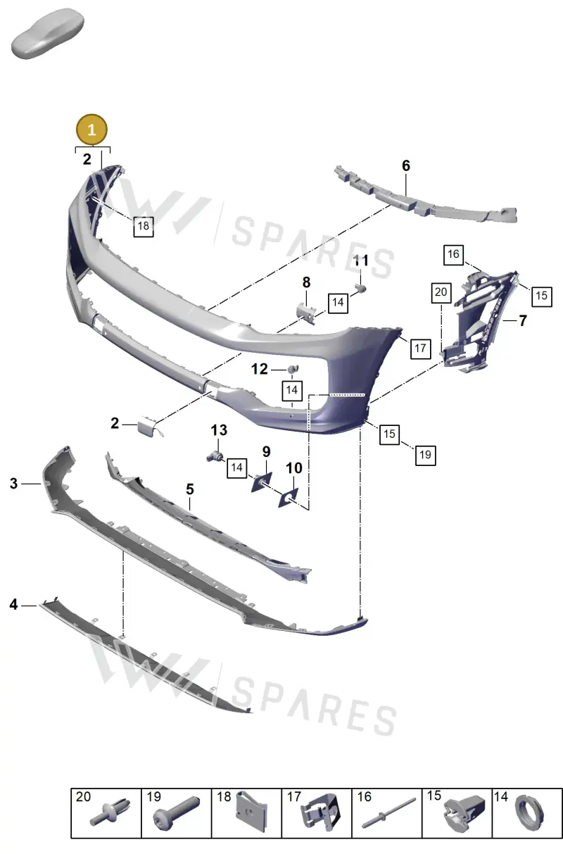 9Y0807217ADG2X — Porsche Cayenne Coupe (2023-2023) diagram p60802010, position 1