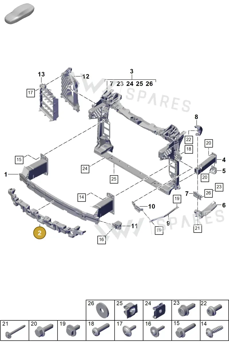 9Y0807550M — Porsche Cayenne Coupe (2023-2023) diagram p60802200, position 2