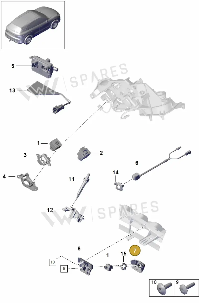 9Y0807644AOK1 — Porsche Cayenne (2017-2023) diagram p51911010, position 7