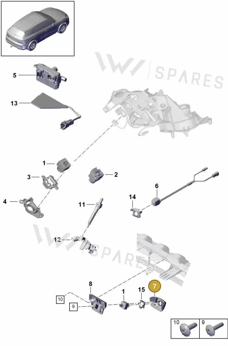 9Y0807644BOK1 — Porsche Cayenne Coupe (2023-2023) diagram p51911010, position 7