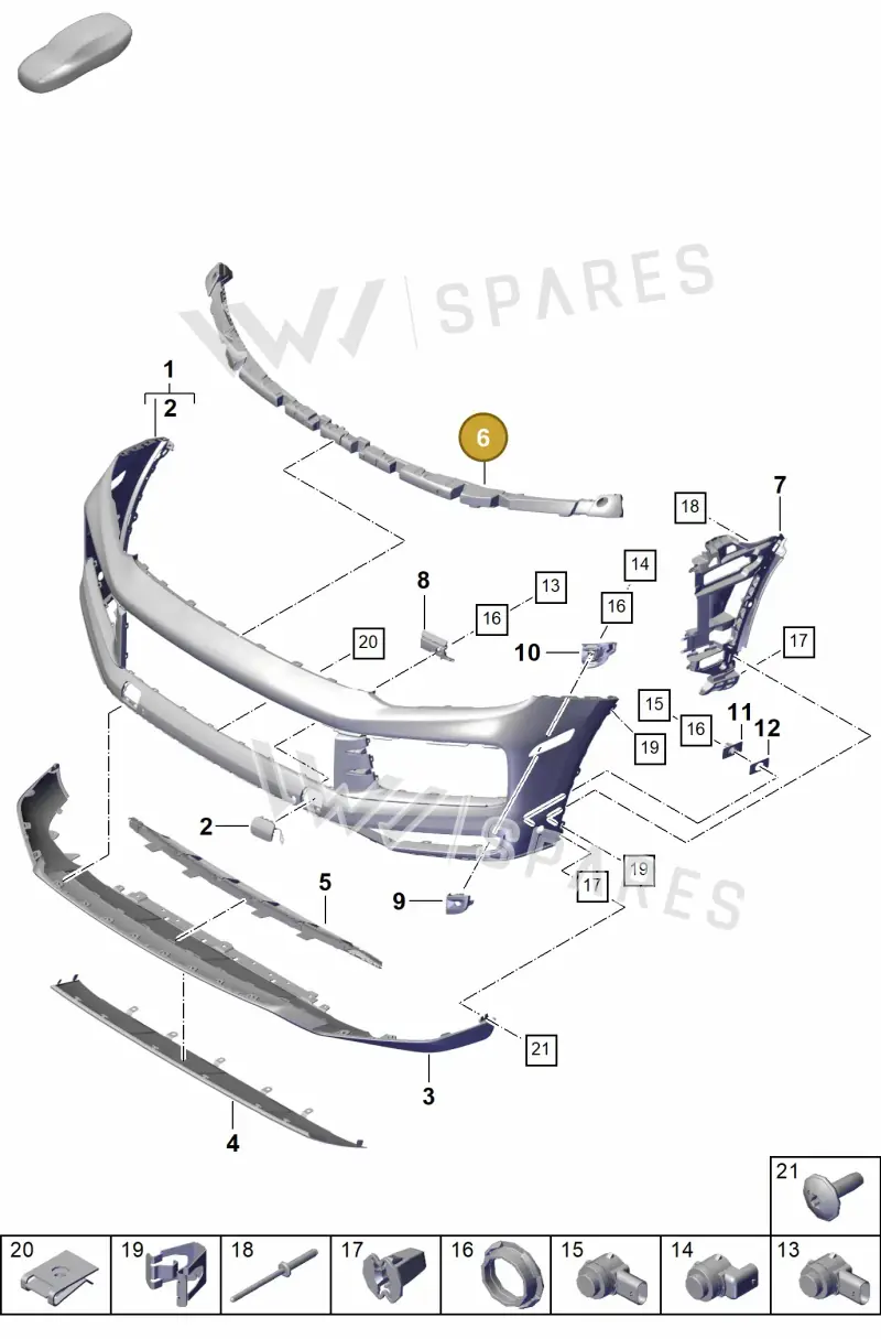 9Y0807666J — Porsche Cayenne Coupe (2023-2023) diagram p60802000, position 6