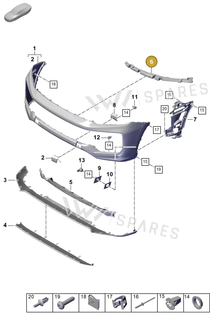 9Y0807666K — Porsche Cayenne Coupe (2023-2023) diagram p60802010, position 6
