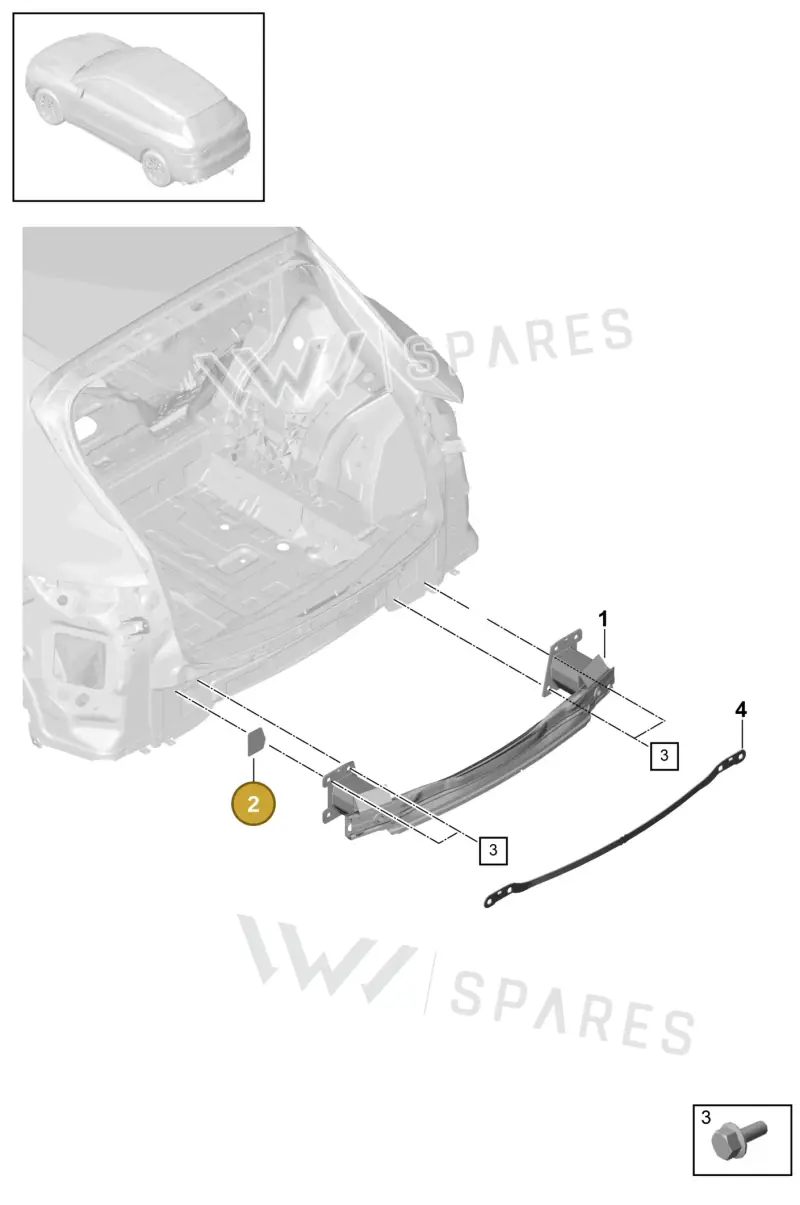 9Y0807669 — Porsche Cayenne Diesel V6 (2017-2023) diagram p51000013, position 2