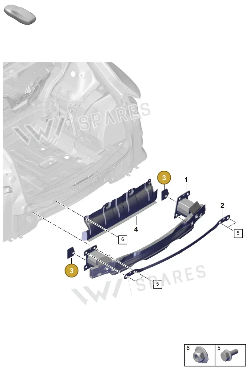 9Y0807669 — Porsche Cayenne Hybrid Coupe (2023-) diagram p60802800, position 3