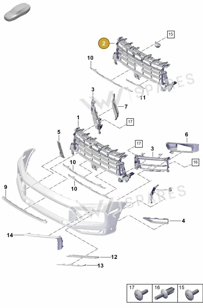 9Y0807683ATOK1 — Porsche Cayenne Coupe (2023-2023) diagram p60802000, position 2