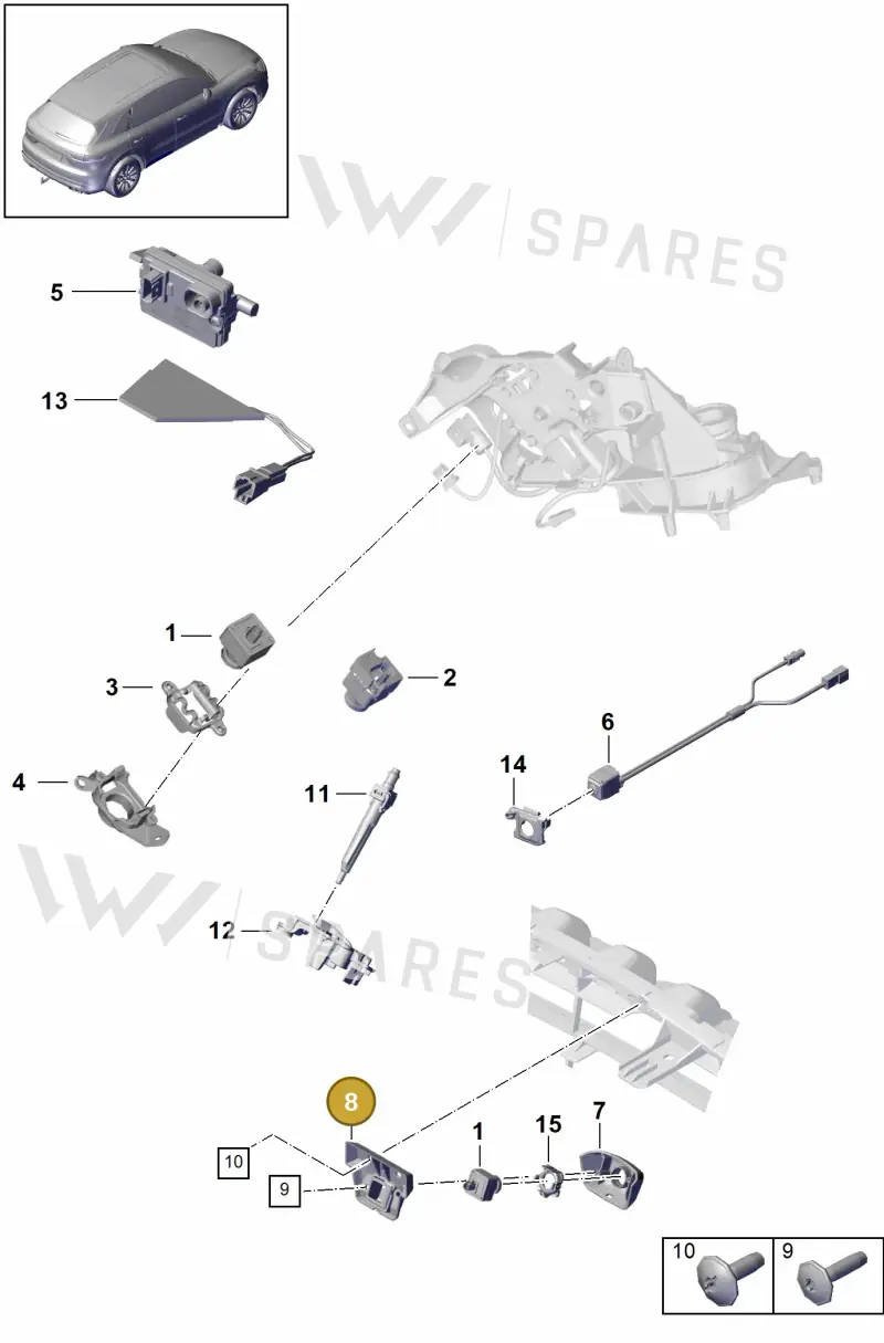 9Y0807997B — Porsche Cayenne (2017-2023) diagram p51911010, position 8