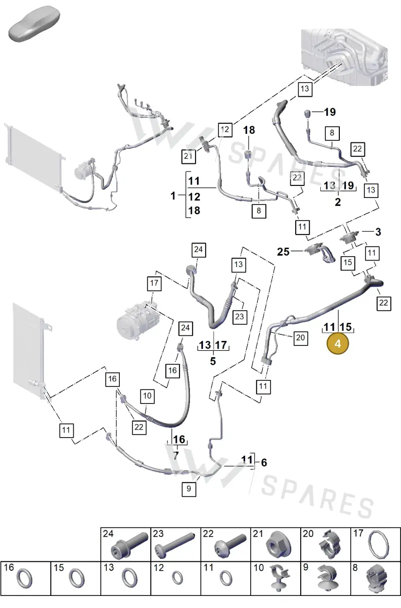 9Y0816738C — Porsche Cayenne Coupe (2023-2023) diagram p60814500, position 4