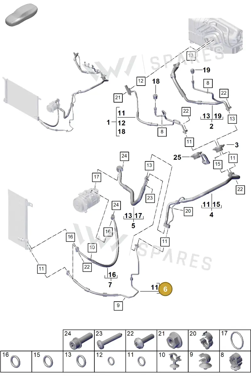 9Y0816741T — Porsche Cayenne Coupe (2023-2023) diagram p60814500, position 6