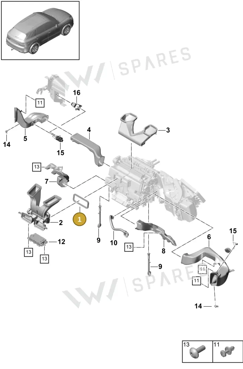 9Y0819389 — Porsche Cayenne (2017-2023) diagram p51814000, position 1
