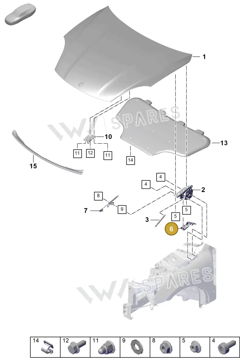 9Y0823188B — Porsche Cayenne Coupe (2023-2023) diagram p60803000, position 6