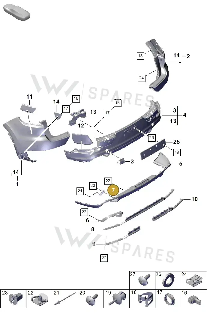 9Y0825716A — Porsche Cayenne Coupe (2023-2023) diagram p60802500, position 7